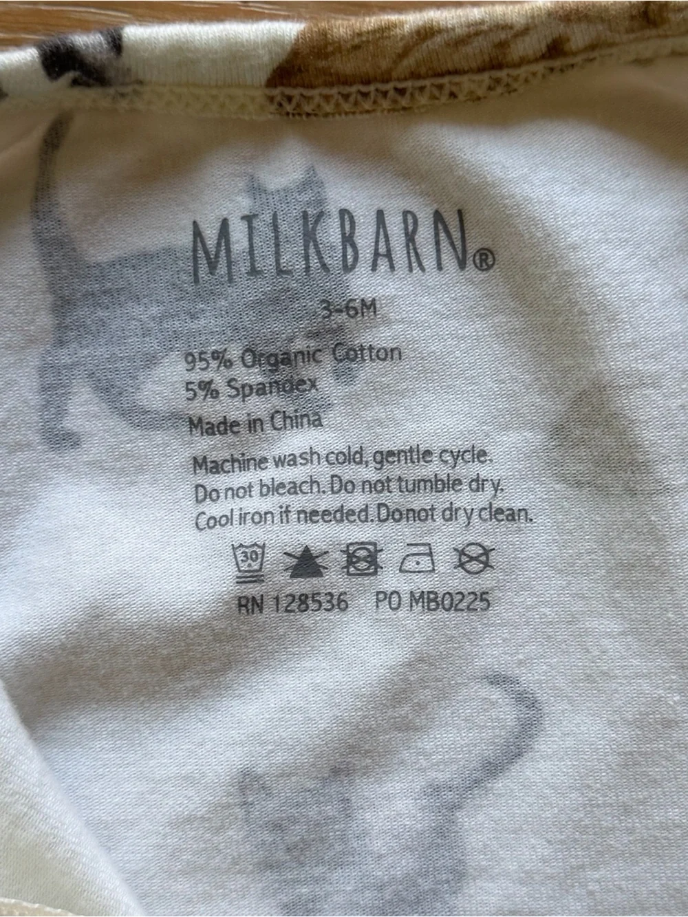 MilkBarn Cream Cat-Print Footed One-Piece Pajamas - Kids